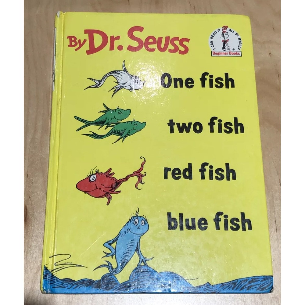 Beginner Books: One Fish Two Fish Red Fish Blue Fish by Dr.‎ Seuss 1960 Vintage